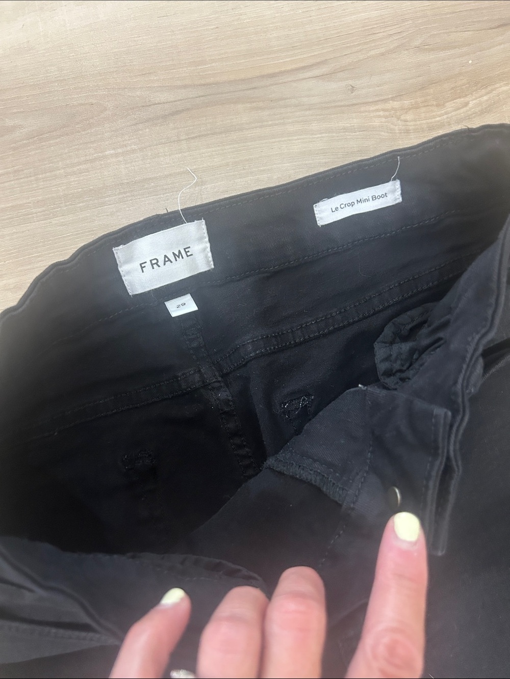 Frame Denim Black Flare Jeans - Picture 2 of 3